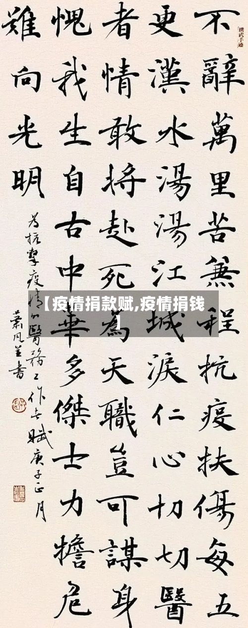 【疫情捐款赋,疫情捐钱】-第1张图片