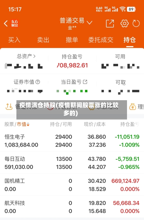 疫情满仓持股(疫情期间股票涨的比较多的)-第3张图片
