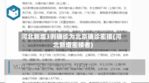 河北新增3例确诊为北京确诊密接(河北新增密接者)-第3张图片