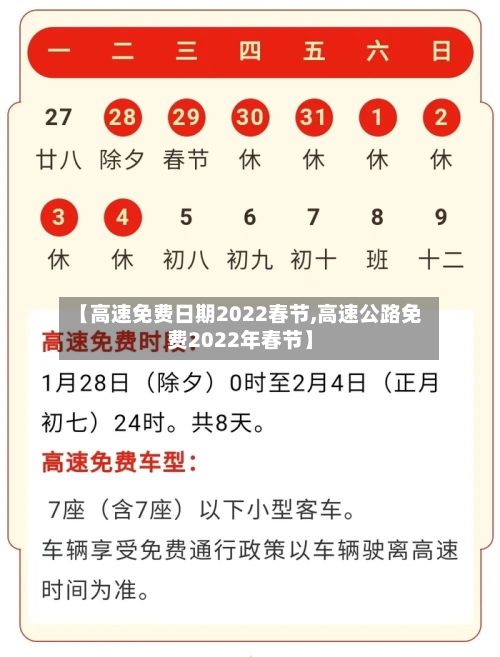 【高速免费日期2022春节,高速公路免费2022年春节】-第3张图片