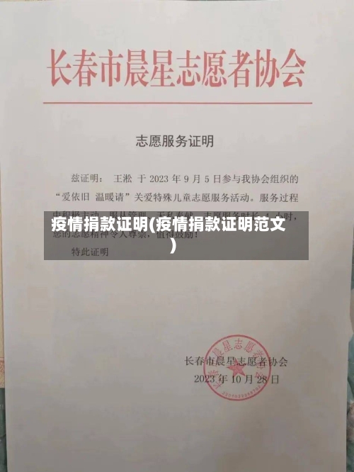 疫情捐款证明(疫情捐款证明范文)-第2张图片