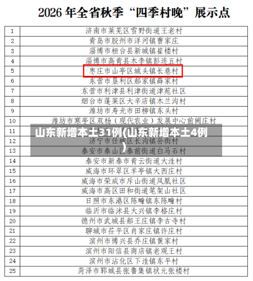 山东新增本土31例(山东新增本土4例)-第2张图片